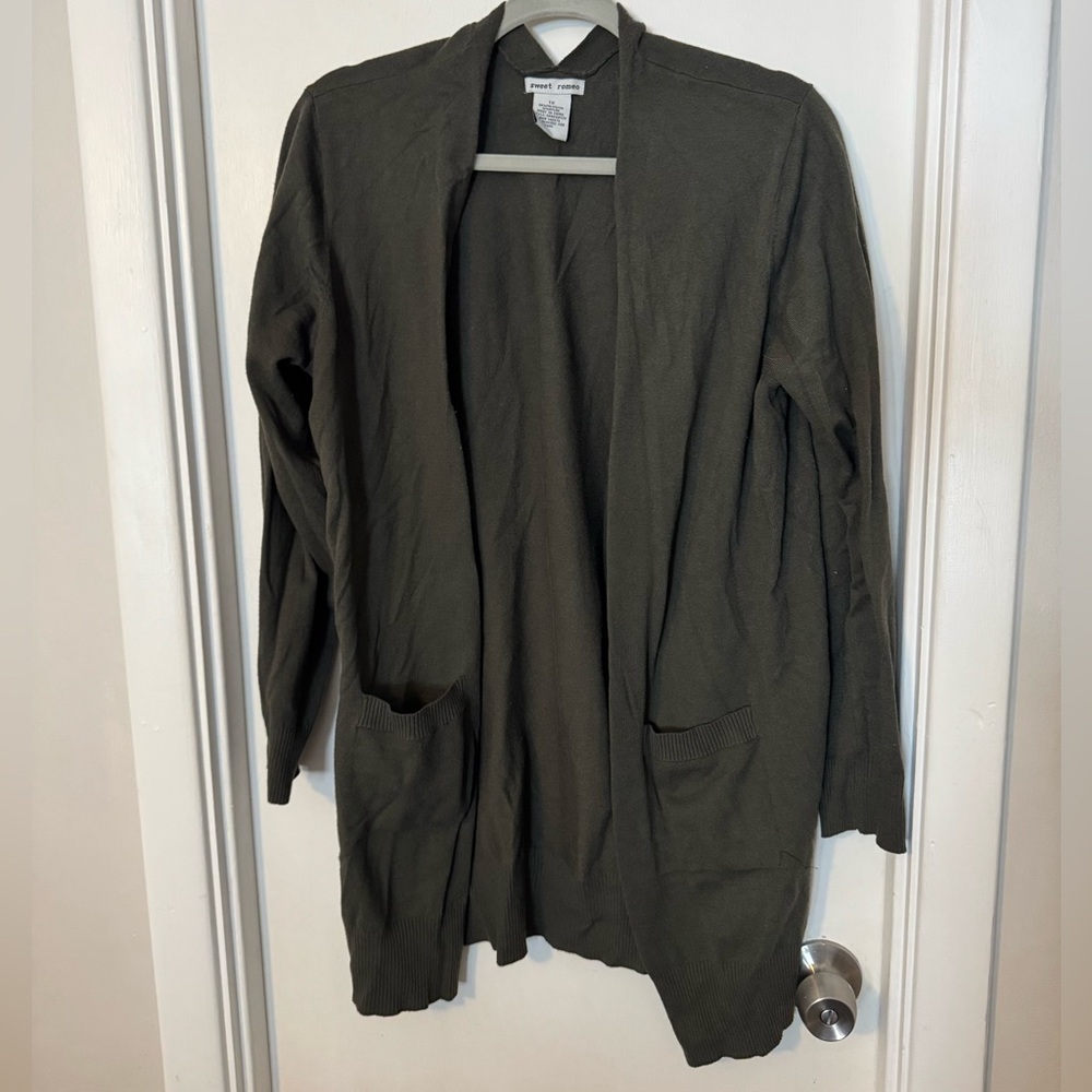 Sweet Romeo olive cardigan size 1X